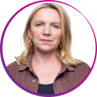 Woman in brown shirt