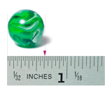 Image of a marble representing the size of tophi